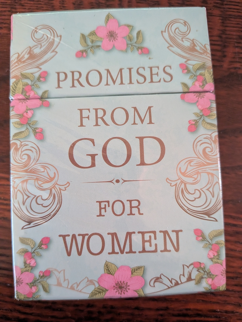 Promises From God for Women - Floral Pink & Gold Devotional Card Deck